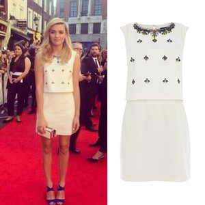 dress with crop top overlay