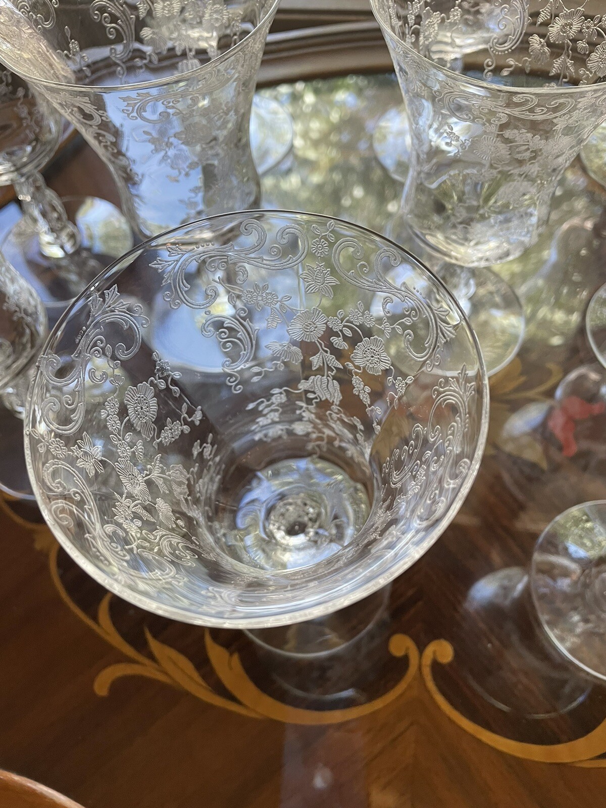 Cambridge CHANTILLY Low Water GobletsSet of 126.5" Tall eBay