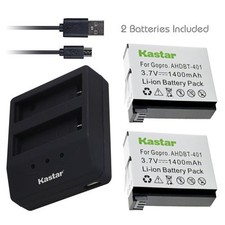 Battery DUAL USB Charger for GoPro HERO4,GoPro AHDBT-401,AHBBP-401 Sport Cameras
