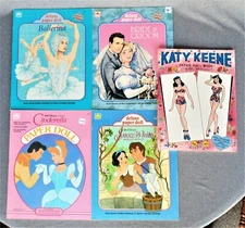 5 Paper Doll Books: Katy Keane, Cinderella, Snow White, Bride & Groom, Ballerina
