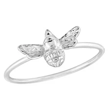 Mini Bumble Bee Personal Power .925 Sterling Silver Ring-7