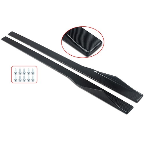 M Sport Side Skirt Extension For BMW F22 235i F23 F87 M2 Style 14-20 Carbon Look - Picture 3 of 10