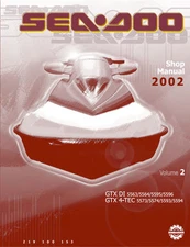 New Sea-Doo GTX DI, GTX 4-Tec Repair Shop Manual 2002 FREE SHIPPING SeaDoo