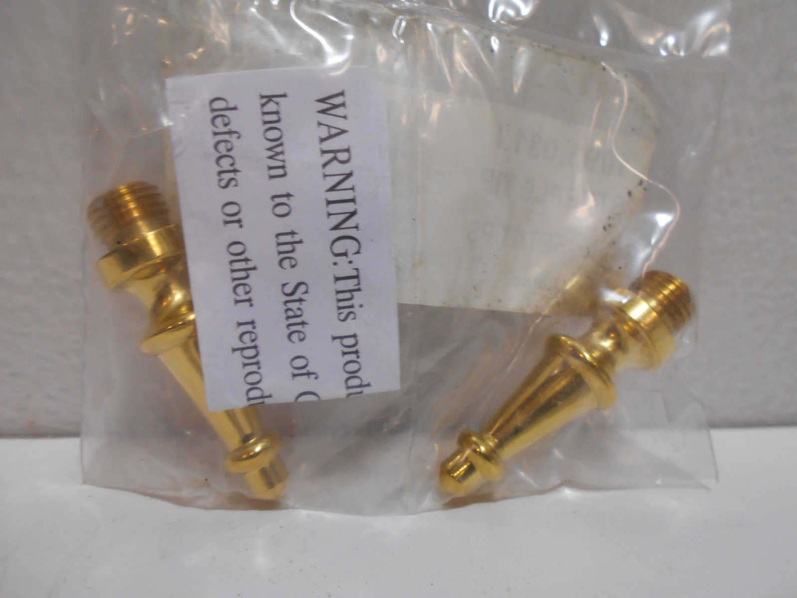 Lot of 2 Baldwin 1093.031.I Polished Brass Hinge Steeple Tip Finials eBay