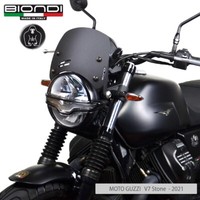 Biondi Windschutzscheibe Sport Niedrig Schwarz Matt Moto Guzzi V7 IV Sonder 2021