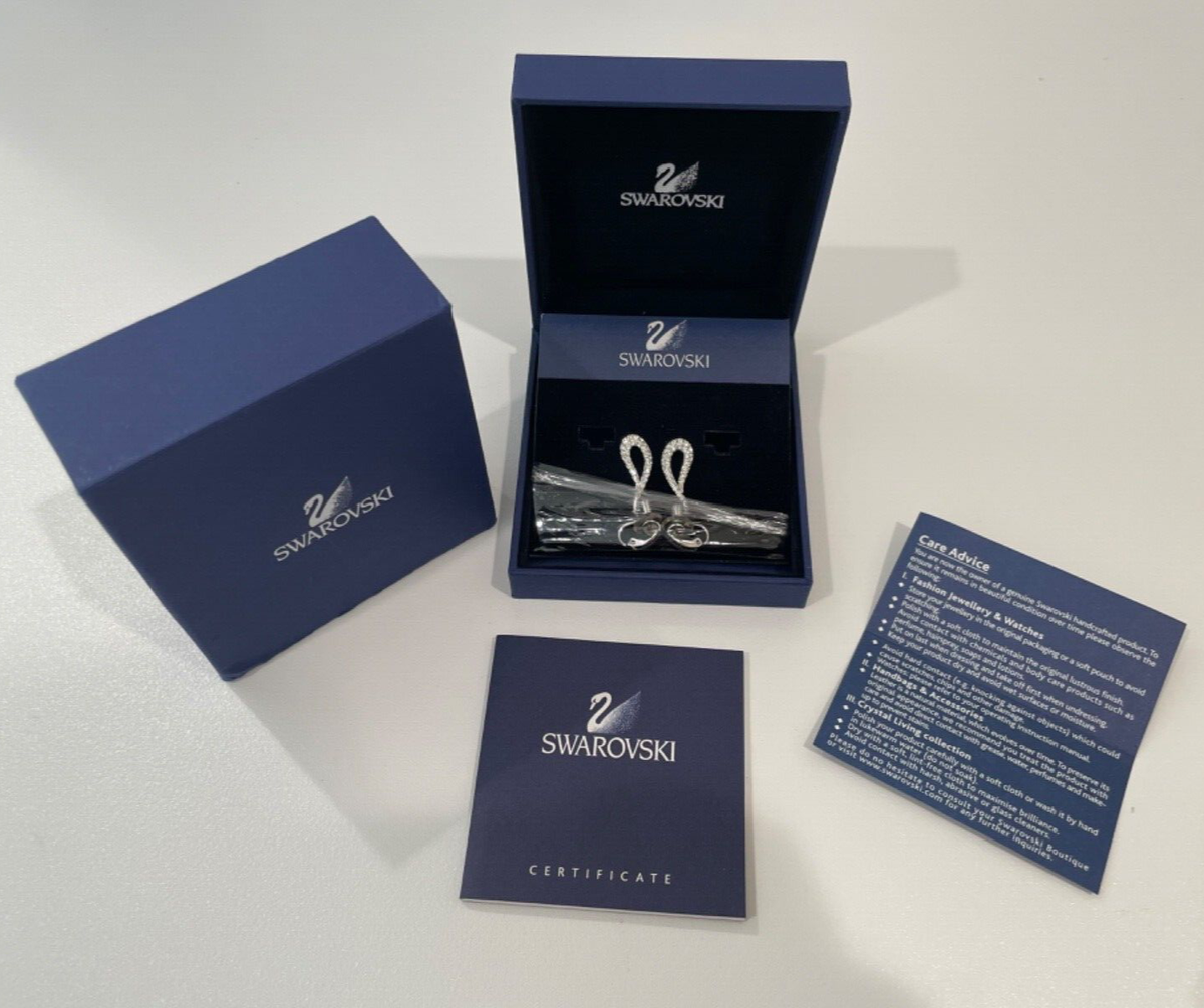 Genuine Swarovski Crystal Drop Clip-on Earrings New with