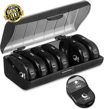 Weekly Pill Organizer 7 Day AM PM Large Compartments Travel Medicine Box Black