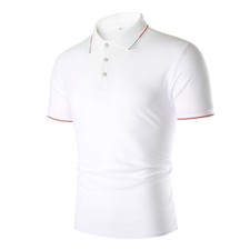 Men's Polo Shirt Contrast Business Classic Polo Shirt Short Sleeve Color Summer