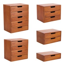 Wooden Drawer Storage Boxes Desk Tidy Organiser Desktop Small Chest of Drawers