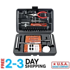 70PCS Heavy-Duty Tire Repair Kit for Cars, Trucks, and Motorcycles - All-in-One