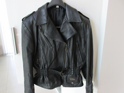 Motorradjacke für Damen, Leder schwarz, Gr. S. Fabrikat ''RICHA''