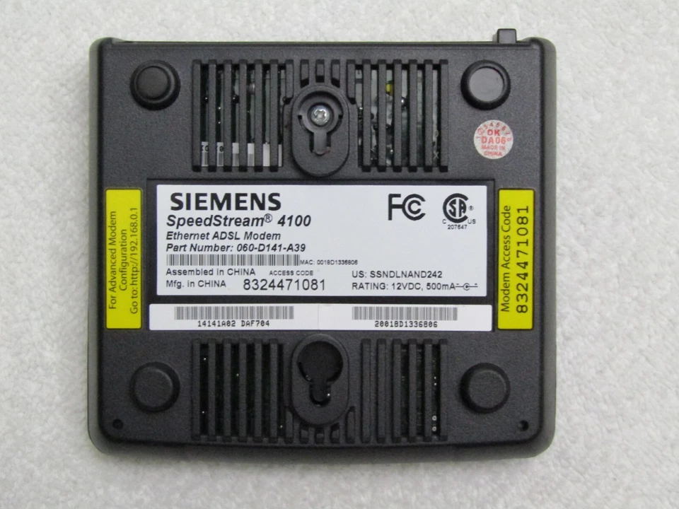 Siemens SpeedStream 4100 Ethernet ADSL Modem - Image 4 of 4