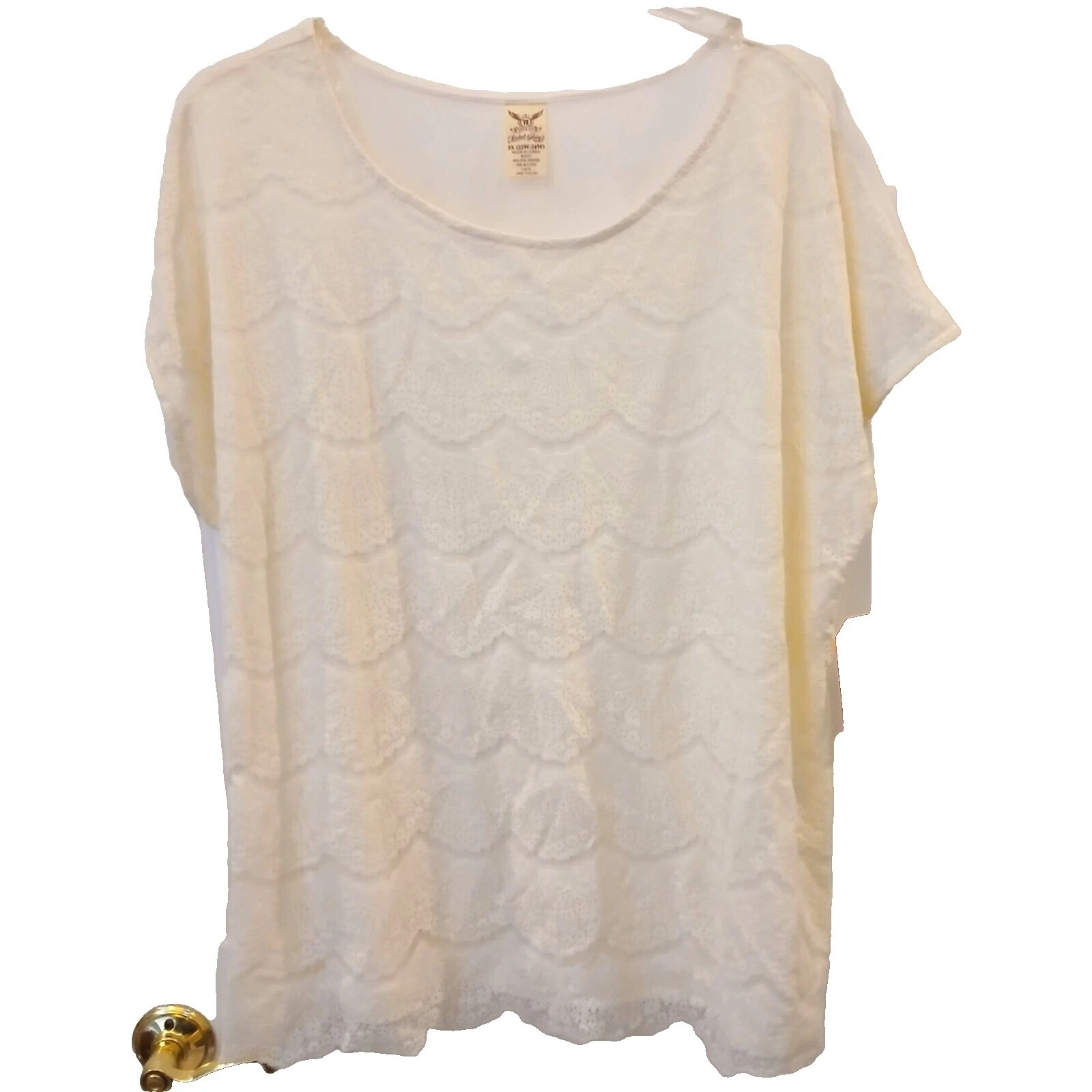 Faded Glory Polyester White Tops for Women