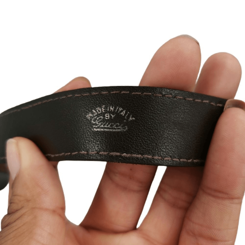 Rare Vintage Gucci Skinny Brown G Monogram Suede Belt with  display picture 3