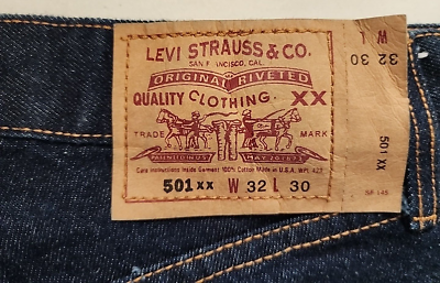 Vintage Levi's 501xx Denim Jeans Size 32 x 30(32 x 26Actual) Made