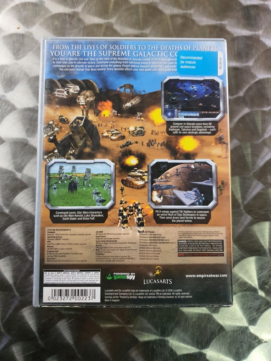 Star Wars Empire at War PC Game 2006 Vintage Manual Tech Tree