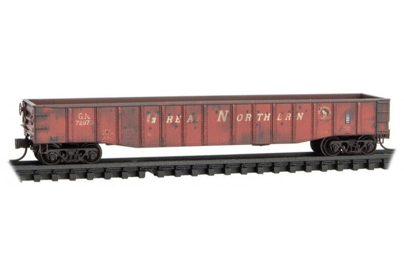 Great Northern 50' Steel Side Gondola Weathered Micro-Trains #10546541 N SCALE