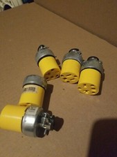 5 PC LOT EAGLE 15A 125V TWIST LOCK 3 WIRE RECEPTICALS WITH GROUNDED COVER 5-15R