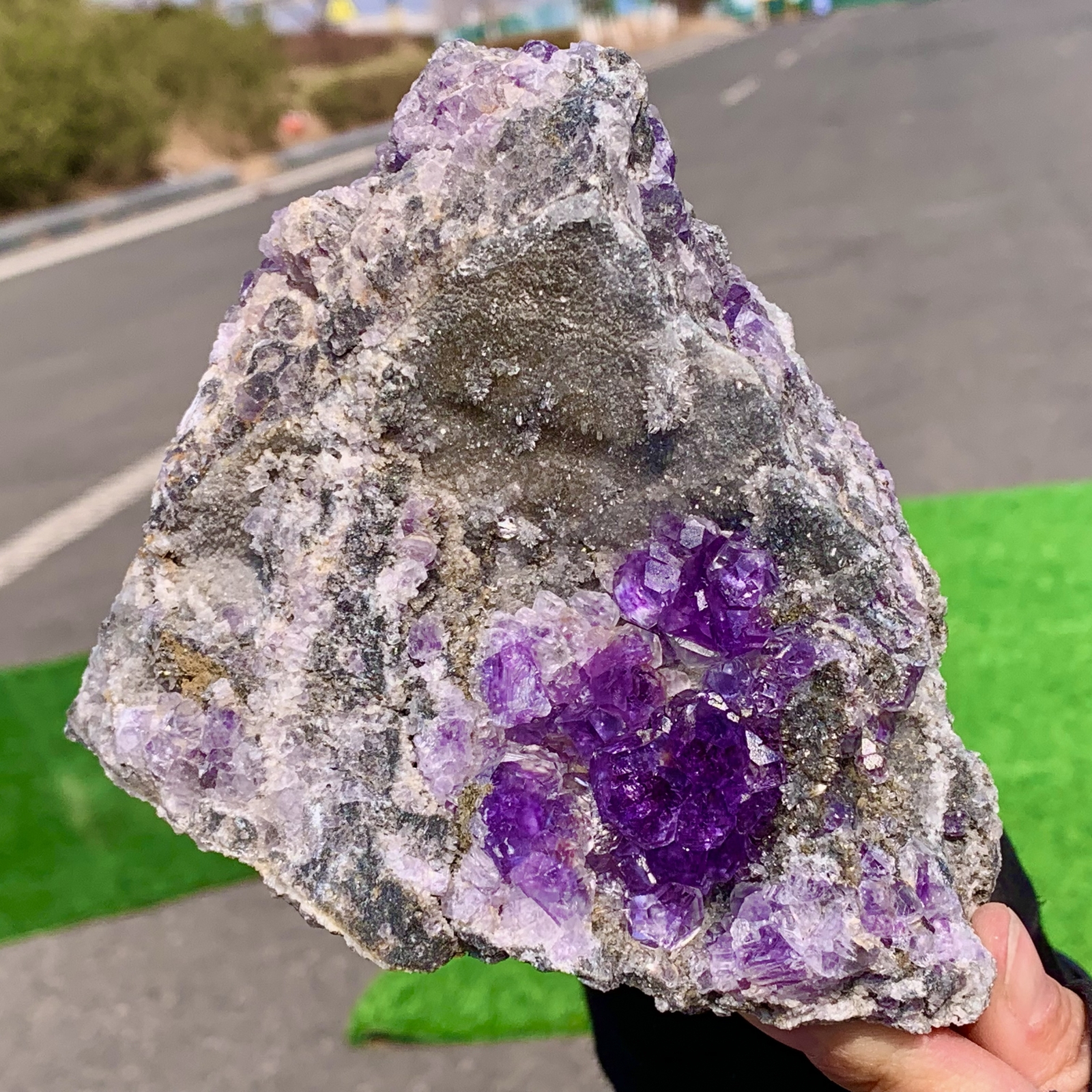 2.29LB Rare Purple Cubic Fluorite Crystal Specimen from China