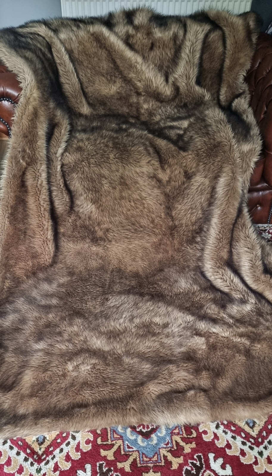 Two Huge Helen Moore Faux Fur Throws 220cm X 150cm eBay