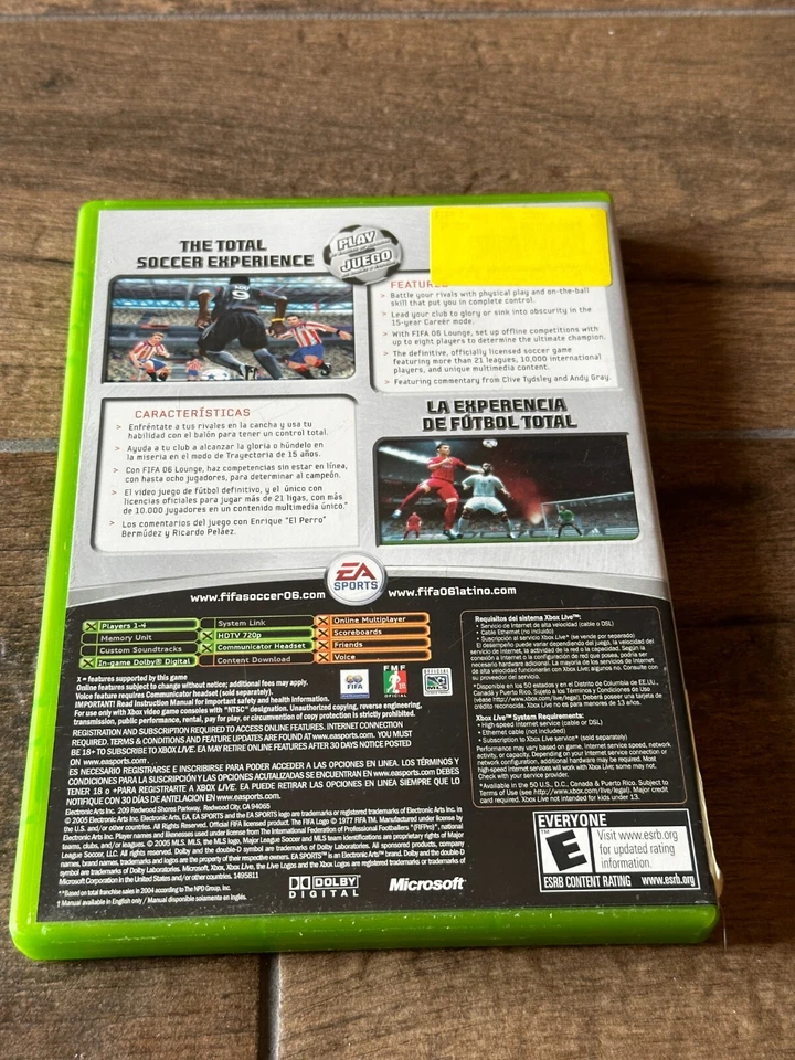 FIFA Soccer 06 (Microsoft Xbox, 2005) CIB (Complete in Box) w/ Manual - Tested - Image 2 of 4