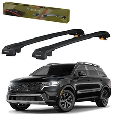 For Kia Sorento X Line 2021-2024 Black Roof Racks Cross Cargo Bars  Lockable