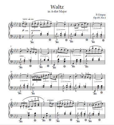 Frederic Chopin - Walzer As-Dur op.69 Nr.1 ''Abschiedswalzer''