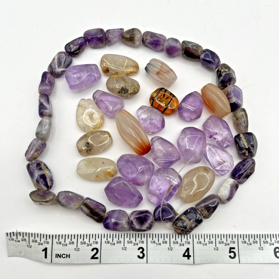 Lote de cuentas de vidrio de murano vintage: pulseras, collares, cuentas sueltas, artesanías Foto 2 de 4