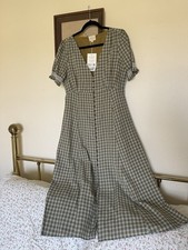 Sezane New With Tags Green Plaid Dress in Newcastle Color Size 40