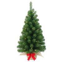 artplants Mini Weihnachtsbaum Warschau, Led's, Jutesack, 90Cm, Ø 50Cm