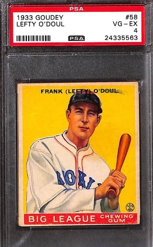 1933 Goudey #58 Lefty O'Doul PSA 4 VG-EX 24335563