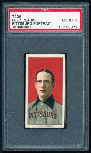 1909-11 T206 Piedmont Portrait - Fred Clarke HOF - Pirates - PSA 2 Looks Better