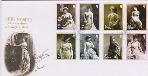 GB JERSEY 2017 Lillie Langtry 100 Years/The Jersey Lily/Actress SG 2192-2199 FDC