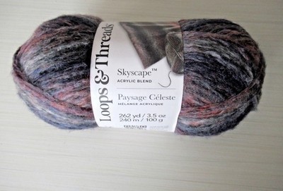 Loops and Threads Skyscape   Navy and Silver Yarn