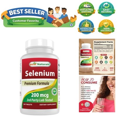 Selenium 200 mcg Supplement, 240 Count