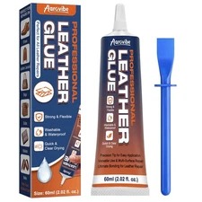 Leather Glue, 60ml Strong & Flexible Leather Adhesive – Waterproof, Quick-Dry...