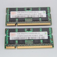 2 GB (2 x 1 GB) Hynix DDR2 667 MHz PC2-5300S ...