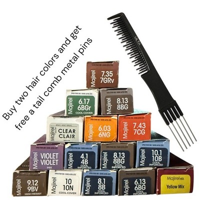 l'oreal majirel  Permanent Hair Color  buy two hair colors & get free tail comb