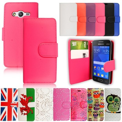 Hülle für Samsung Galaxy Ace Fame Young Trend Alpha Core Prime Leder Flip Cover
