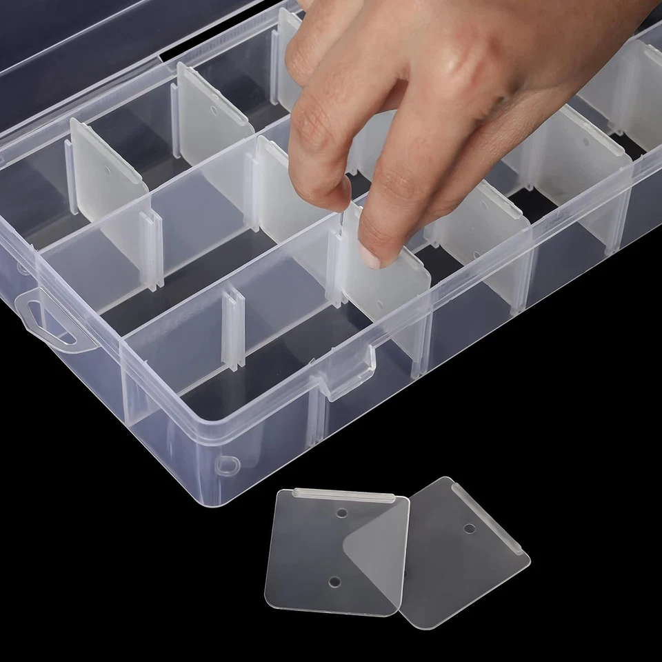 Porta Minuteria Plastica Trasparente (Confezione Da 4) - Contenitore Plastica Sc - Immagine 4 di 4