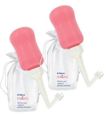 Mom Postpartum Peri Bottle with Carry Bag - (2 Pack) 12.2 fl oz - Silicone Pe...