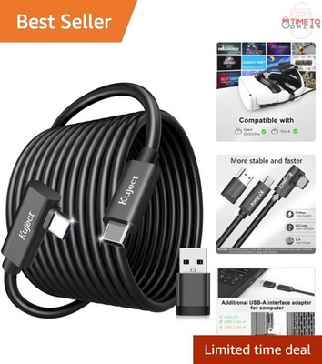 16FT USB C VR Link Cable High Speed Data Transfer Charging for Quest 3S Quest...