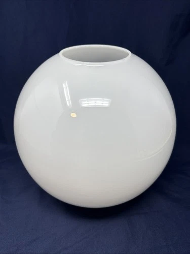 Antique Vintage GWTW White Milk Glass Globe Ball Banquet Lamp Shade 4” Fitter