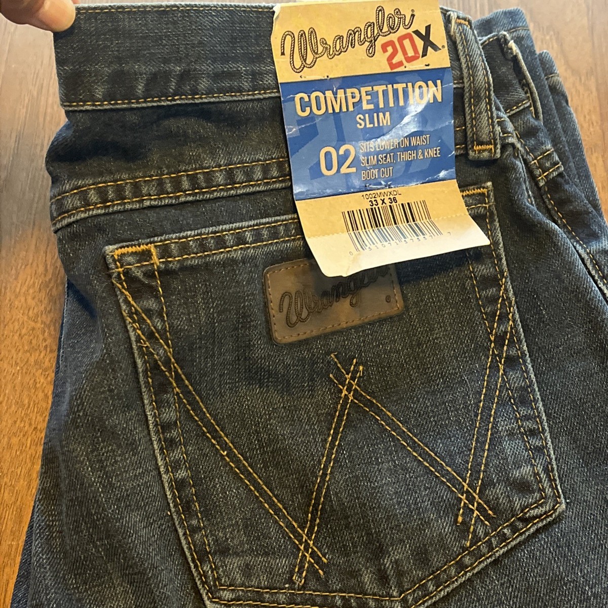 Wrangler 20X Jeans Mens 33 /36 Blue Competition Style 02 Slim Fit Denim NWT