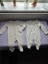 2 Baby Girls Babygrows 0-3 Months