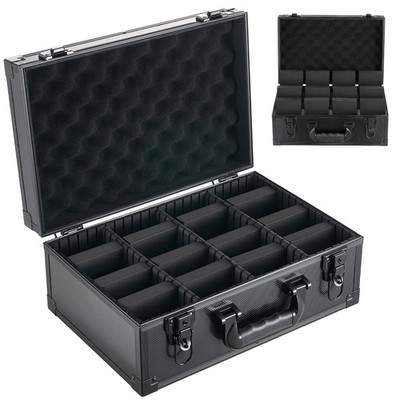 Uimoso 4-Row Card Storage Box for 120 PSA Slabs with Lock and 12 Dividers
