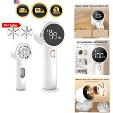 Fabric Shaver, Lint Remover Rechargeable, Electric Portable Sweater Defuzzer ...