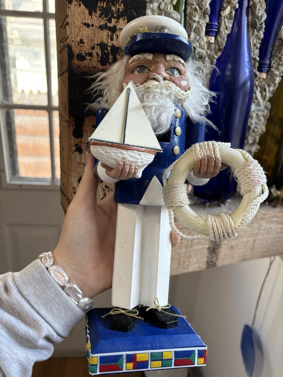 Vintage BRN Nutcracker Nautical Ship Sea Captain Sail Boat Life Preserver 11.75
Opens in a new windo