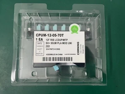 CORNING CPUM-12-05-70T 12F MTP -12 to 6x LC 50UM MM PLA MOD UNI25D NEW - Image 1 of 4
