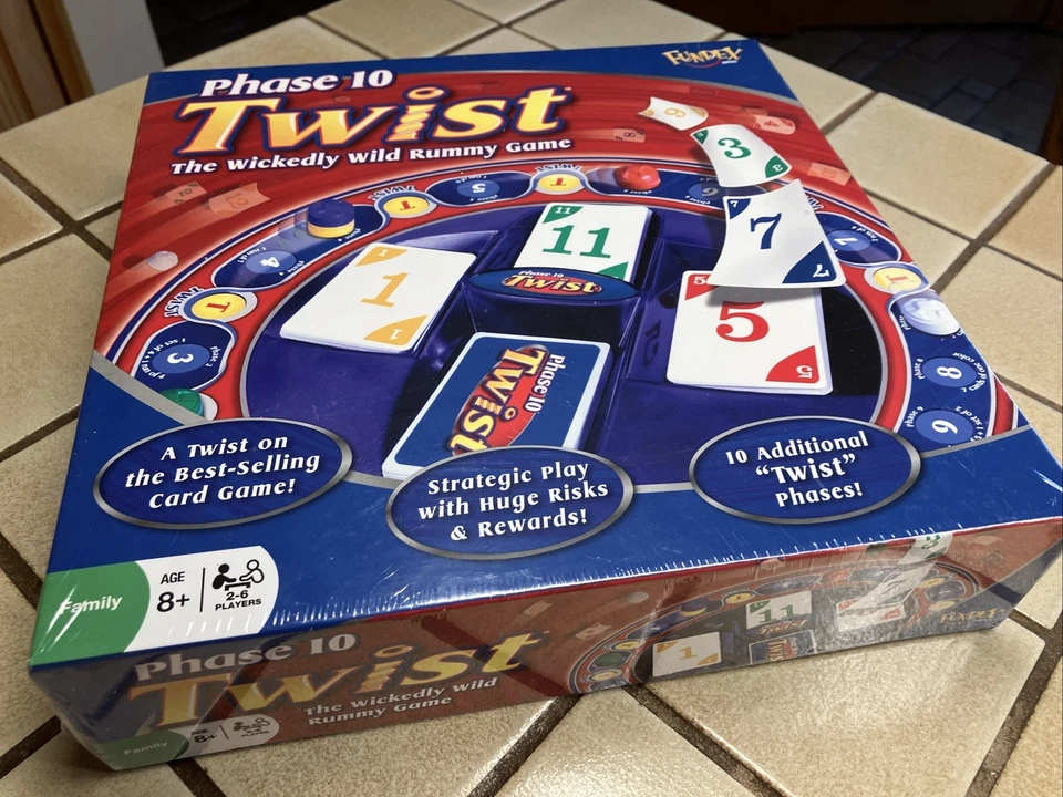 PHASE 10 TWIST RUMMY GAME FUNDEX 2009 NEW FACTORY SEALED - Image 3 of 3